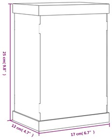 VidaXL Κουτί Βιτρίνα Διάφανο 17x12x25 εκ. Ακρυλικό