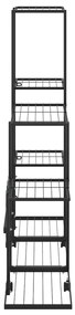 vidaXL Ανθοστήλη με Ρόδες Μαύρη 94,5 x 25 x 92,5 εκ. Μεταλλική