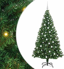 vidaXL Τεχνητό Χριστουγεννιάτικο Δέντρο με 300 LED Πράσινο 180 cm