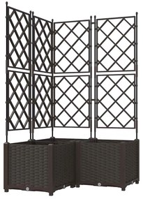 vidaXL Κηποτινάκι με Τρέλα 3 pcs Καφέ 80 x 80 x 143 εκ. PP
