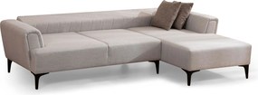 Corner Sofa-Bed Hamlet Right- Ecru Ecru