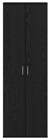 vidaXL Highboard Μαύρη δρυς 60 x 35 x 180 εκατοστά Επεξεργασμένο ξύλο