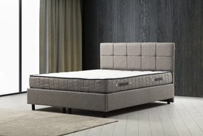 Double Mattress, Base &amp; Headboard Vitalia Set 150 x 200 - Light Grey Light Grey