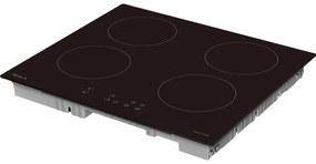 Tesla HI6401MB, 7200W, 4 ζώνες, 9 στάδια, Χρονοδιακόπτης, Ένδειξη υπολειπόμενης θερμότητας, Προστασία παιδιών, Μαύρο