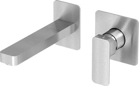 Eurorama Quadra Inox Finish 144904 – Εντοιχιζόμενη μπαταρία νιπτήρα