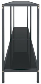 vidaXL Τραπέζι Κονσόλα Μαύρο 140 x 35 x 75,5 εκ. από Ψημένο Γυαλί