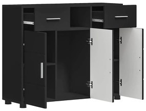 vidaXL Πλαϊνό γραφείο Μαύρο 88.5 x 30.5 x 73 εκ Επεξεργασμένο ξύλο