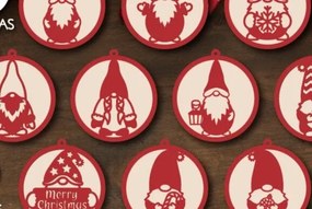 Intra απο ξύλο plywood 3mm-4mm πάχος Χριστουγεννιάτικων καλικάντζαρων, Χριστουγεννιάτικα παιχνίδια Δίασταση 15x15 cm INTRAFABR-37323794