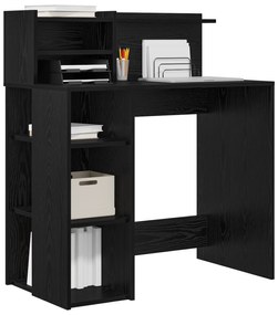 vidaXL Γραφείο Μαύρης Δρυός 90x48x101.5 εκ. Επεξεργασμένο Ξύλο
