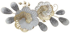 Διακοσμητικό τοίχου Barney Inart μέταλλο σε χρυσή-λευκή απόχρωση 85.5x39x5.5εκ