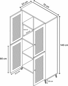 Ντουλάπι Γκρι CREDER 70x33x20