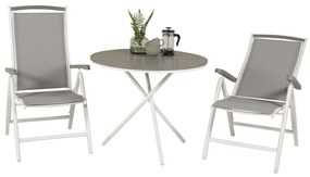 Σετ Τραπέζι και καρέκλες Dallas 2245, Polyξύλο, Ύφασμα, Μέταλλο | Epipla1.gr