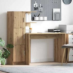 vidaXL Γραφείο Artisan Oak 133.5 x 50 x 124 εκ. 2 τμχ.