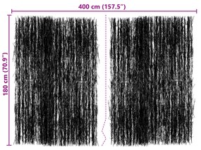 vidaXL Φράχτης από Κλαδιά 400x180 εκ