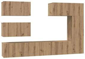 vidaXL Σετ επίπλου τηλεόρασης 6 pcs artisan δρυς 30.5 x 30 x 90 cm