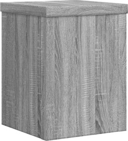 vidaXL Βάση φυτών 2 τεμ. Γκρι Sonoma 15 x 15 x 20 εκ.