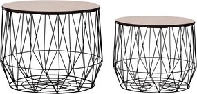 vidaXL Τραπεζάκια Σαλονιού 2 τεμ. Μαύρα