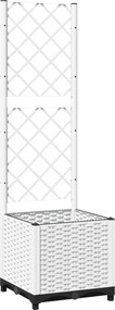 vidaXL Γλάστρα Κήπου Λευκό 40 x 40 x 136 cm