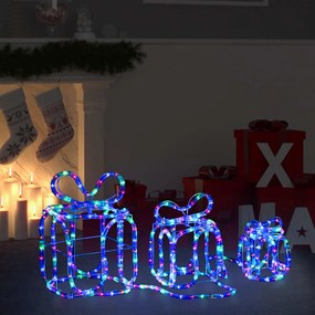 vidaXL Χριστουγεν. Κουτιά Δώρων Φωτιζόμενα Εσωτ./Εξωτ. Χώρου 180 LED