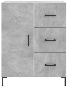 vidaXL Ντουλάπι Γκρι Σκυροδέματος 69,5x34x90 εκ. Επεξεργασμένο Ξύλο