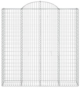 vidaXL Συρματοκιβώτια Τοξωτά 10 τεμ. 200x50x200/220 εκ. Γαλβαν. Ατσάλι