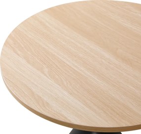 Τραπέζι σαλονιού Hemena pakoworld σετ 2τεμ σε μαύρη-φυσική απόχρωση