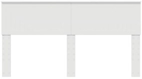 vidaXL Κεφαλάρι με κεφαλάρι Λευκό 160 cm Επεξεργασμένο ξύλο