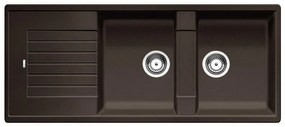 Blanco Zia 8 S Coffee SILGRANIT™ PuraDur™ Γρανιτένιος Νεροχύτης Ένθετος Αντιστρεφόμενος με 2 Γούρνες και Ποδιά 116x50cm