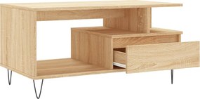vidaXL Τραπεζάκι Σαλονιού Sonoma Δρυς 90x49x45 εκ. Επεξεργασμένο Ξύλο