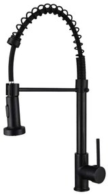 Μπαταρία βρύσης κουζίνας με επεκτεινόμενη κεφαλή - Black - 802356