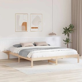vidaXL Πλαίσιο κρεβατιού με κομοδίνα Καφέ 180 x 200 εκ. Καφέ