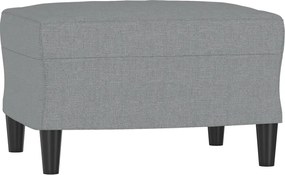 vidaXL Πολυθρόνα Ανοιχτό Γκρι 60 εκ. Υφασμάτινη με Υποπόδιο