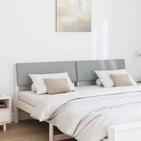 vidaXL Ταπετσαρισμένο κεφαλάρι Ανοιχτό γκρι 180 cm