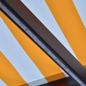 vidaXL Χειροκίνητη τέντα με ηλιακό LED 3 x 2,5 m