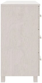 vidaXL Συρταριέρα HAMAR Λευκή 90 x 40 x 80 εκ. Μασίφ Ξύλο Πεύκου