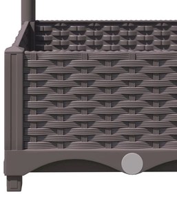 vidaXL Ζαρντινιέρα Κήπου με Καφασωτό Καφέ 120x120x121,5 εκ. από PP