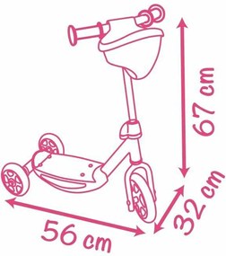 Σκούτερ Smoby Ροζ