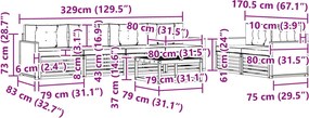 vidaXL Σειρά Καναπέ Εξωτερικού 7 pcs Φυσικό και Ανθρακί Πολυεστέρας