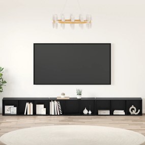 vidaXL Ντουλάπι TV 3 pcs Μαύρη δρυς 37 x 35 x 107.5 εκ