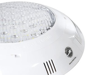 GloboStar® POOLΕΤΙ 61539 PRO Φωτιστικό Πισίνας LED 25W 2000lm 120° AC/DC 12V Αδιάβροχο IP68 IK06 Tempered Glass Φ30 x Υ6.5cm Φυσικό Λευκό 4500K - Bridgelux Chip - 2 Meter VDE Certified Cable - 3 Years Warranty