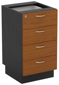 EXECUTIVE Συρταριέρα Επέκτασης Dark Grey - Cherry 40x45x73cm ΕΟ999Ε,11