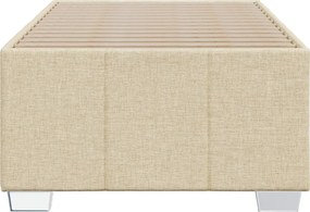 vidaXL Πλαίσιο κρεβατιού χωρίς στρώμα Κρέμα 80x200 cm Ύφασμα