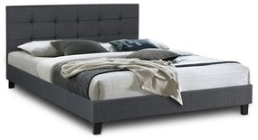 Κρεβάτι Sissy  υφασμάτινο χρώμα ανθρακί 160x200εκ. - 0224248