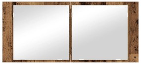 vidaXL Καθρέφτης LED Ντουλάπι Παλιό Ξύλο 100x12x45 cm