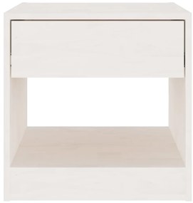 vidaXL Κομοδίνα 2 τεμ. Λευκά 40 x 31 x 40 εκ. από Μασίφ Ξύλο Πεύκου