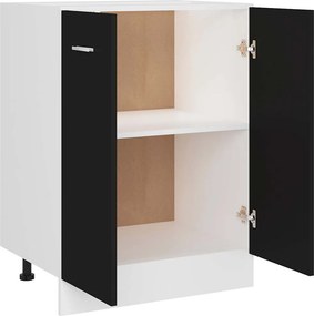 vidaXL Ντουλάπι "Lyon" Μαύρο 60x46x81,5 εκ. από Τεχνητό Ξύλο