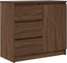 vidaXL Συρταριέρα με Συρτάρια καφέ δρυς 71x35x65 εκ. Επεξ. Ξύλο