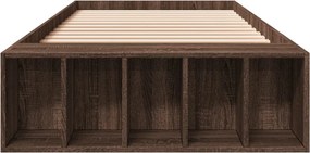 vidaXL Πλαίσιο Κρεβατιού Καφέ Δρυς 90x200 εκ. Επεξεργασμένο Ξύλο