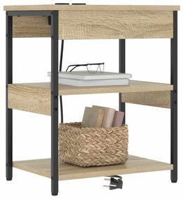 VidaXL Κομοδίνο 2 τεμ. Δρύς Sonoma 41 x 31 x 51 εκ. Επεξεργασμένο Ξύλο