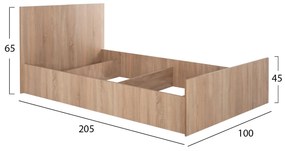 ΚΡΕΒΑΤΙ ADLER ΜΟΝΟ 90X200 SONAMA OAK